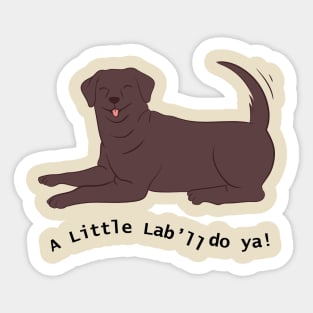 A little lab'll do ya! Sticker